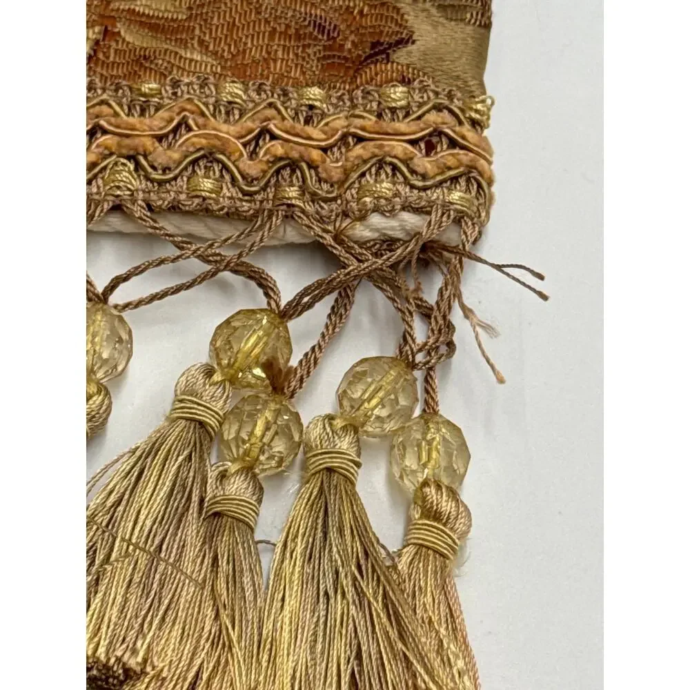 Croscill Ivory Decorative Tassel Guest Hand Towel Gold Fringe Traditional Bath